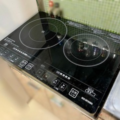 IHクッキングヒーター　コンロ　アイリスオーヤマ　2口　