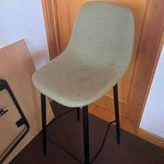 【早い者勝ち】バーチェア カウンターチェア ファブリック グリーン