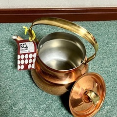 銅製やかん 取っ手付き