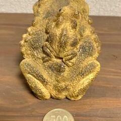 アンティーク ヴィンテージ カエルの親子フィギュアセットの画像