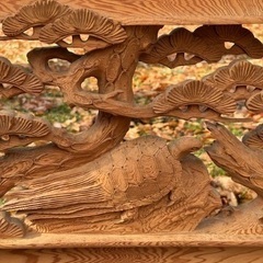 欄間 彫刻 縁起物 松 木彫り 伝統工芸 時代建具 古民家　幅1850mm 欄間 彫刻 縁起物 松 木彫り 伝統工芸 時代建具 古民家 幅1850mm