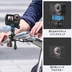 アクションカメラ 水中カメラ 4K60FPS 48MP 8倍ズームの画像