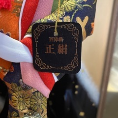 【美品】西陣織　正絹　押絵羽子板　隆山作　羽子板飾り　ショーケース入り　ひな祭り　初節句　桃の節句の画像