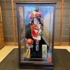 【美品】西陣織　正絹　押絵羽子板　隆山作　羽子板飾り　ショーケー...
