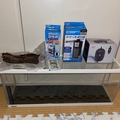 GEX デスクボーイ 600 スリム水素 ヒーター 流木 水槽セット 