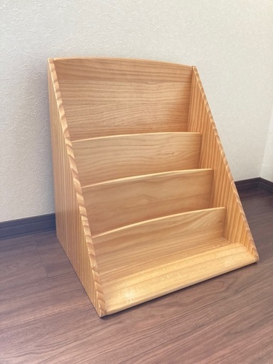 天然木　絵本ラック　本棚