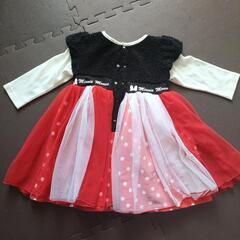 ミニーちゃん長袖ドレス100cmの画像