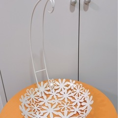 山崎実業 バナナスタンド & フラワーバスケット ホワイト　花　...