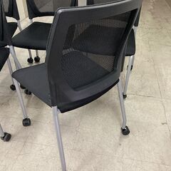 中古　スタックチェア　スタッキングチェア　会議椅子　ミーティングチェア　オフィスチェア　サテリテチェア　布張り/メッシュ　キャスター付　6脚セット販売品　愛知　一宮市　 江南市　稲沢市　岩倉市　岐阜　各務ヶ原　羽島　三重　名古屋 グッドプライス一宮の画像