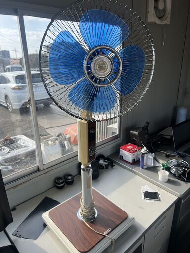 【福岡県みやま市】完全動作品 レトロ 東芝 扇風機S-35DE 当時物 アンティーク 大型扇風機【管理番号　その他021】