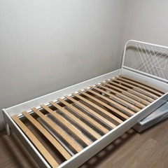 IKEAベット　白　シングル