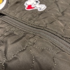 120　スヌーピー刺繍付きキルティングボアジャケット　の画像