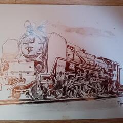 鉄道画 SL メタルプリント （中古）