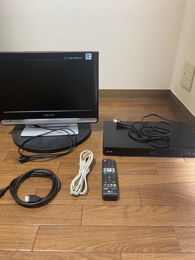 16インチテレビ・DVDプレイヤー・TV回転台セット