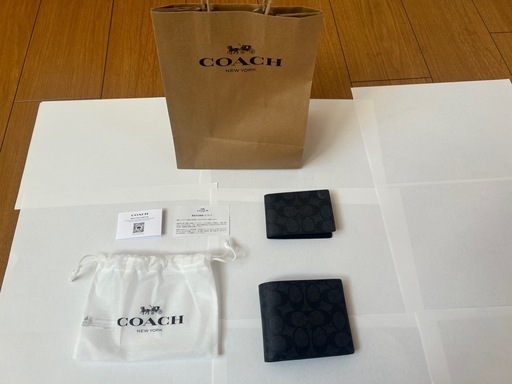コーチ 財布 メンズ COACH 折り財布 シグネチャー 3in1 ウォレット CW380 CQ/BK チャコール