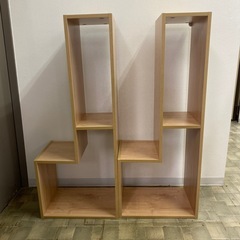 L字 伸縮式　ナチュラル TVボード テレビ台の画像