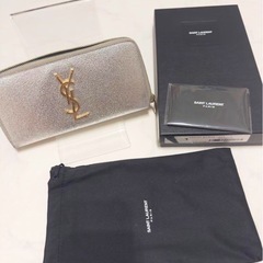 (美品)サンローランメタリックグリッター長財布