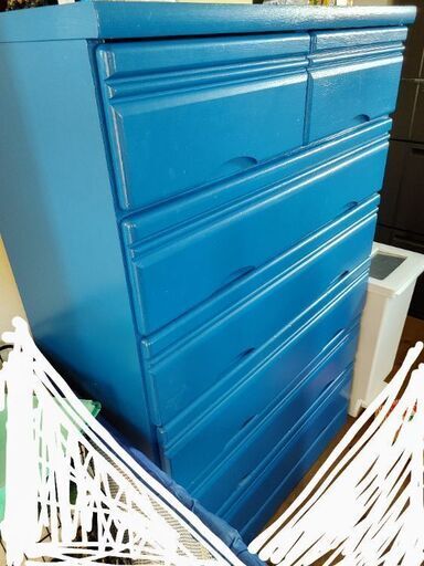 タンス　ブルー‼️　６段　⚠️訳あり タンス ブルー‼️ 6段 ⚠️訳あり タンスブルー‼️6段⚠️訳あり