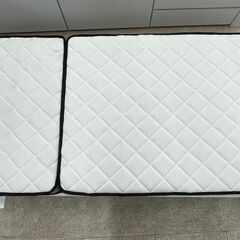 ★ジモティ割あり★  ベッドセット 白 H20×D98×W200 クリーニング済み TJ10437の画像
