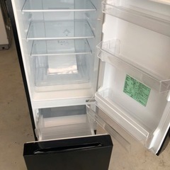 NO 765  🌈福岡市内配送設置無料✨🌈　冷蔵庫 中古 REFAGE YRZ-F15LK 2023年製 2ドア 156L ブラック ファン式 右開き 一人暮らしの画像