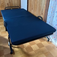 高脚折りたたみベッドネイビー シングル相当　DCM-FBKH-Sの画像