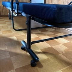 高脚折りたたみベッドネイビー シングル相当　DCM-FBKH-Sの画像