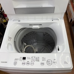 ☆ドリーム荒牧店☆ジモティー割引有☆ 4.5kg洗濯機/ﾄｳｼﾊﾞ/AW-45M9/2022の画像