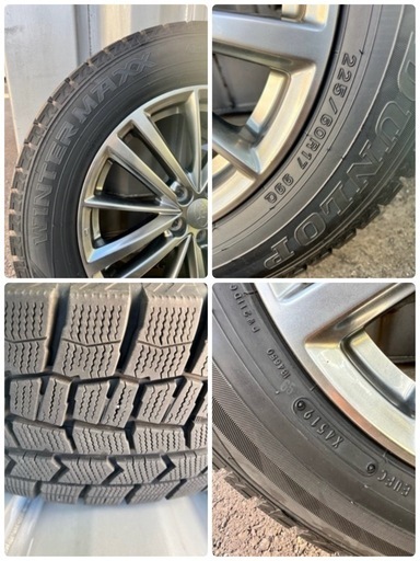 スタッドレスタイヤ　アルミホイール4本セット　225/60/R17 フォレスター等