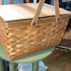 【美品】蓋つきバスケット