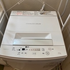 稼働品☆東芝　2019年製　洗濯機AW-45M7 4.5kg  