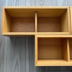 無印良品 壁に付けられる家具箱と棚 44cmセット