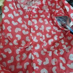 女の子 ハート カッパ 雨具 Msize