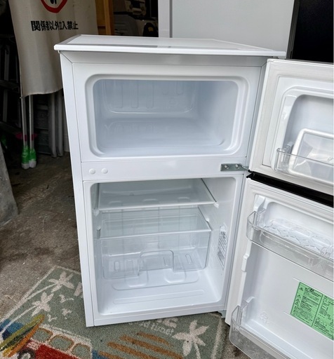 札幌市内配送可 美品 21年製 Hisense ハイセンス 93L 2ドア冷蔵庫 HR-B95A 右開き