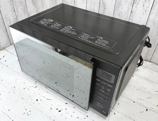 お引取り限定 美品 22年製 siroca シロカ 18L 単機能電子レンジ SX-18D132 庫内フラット ブラック