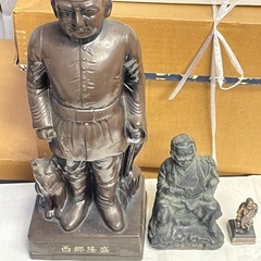 西郷隆盛　清水次郎長　置物　オブジェ