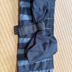 ブラック基調のリボン付きバッグ  婚礼や卒業式 入園 入学式に 中古