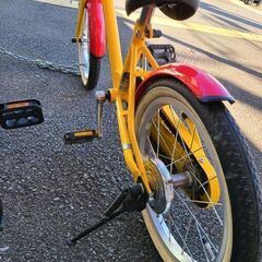 ★店頭にて試乗可★ J6463　asahi　アサヒサイクル　キッズ自転車　INNOVATION FACTORY　イエロー　16インチ　　簡易クリーニング済　【リユースのサカイ柏店】　 中古自転車 　流山市 中古自転車 松戸市 中古自転車 我孫子市 中古自転車 船橋市 中古自転車 守谷市 中古自転車 取手市 中古自転車　の画像