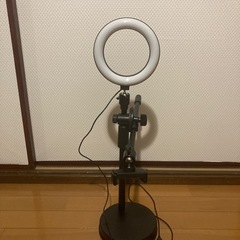 撮影用スマホスタンド　照明付き