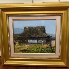 28.「山麓の農家（八ヶ岳）」髙橋一善 油絵