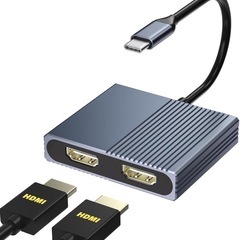 【新品未使用】① USB C HDMI 変換アダプター デュアル...