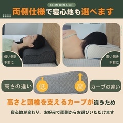 新品未使用‪☆ネット価格¥5880 Sleepeach 枕 まくら 低反発 低反発枕 【6段階高さ調整機能で「失敗しない」高さ調整可 pillow ジャストフィット カバー洗濯可(グレー)の画像