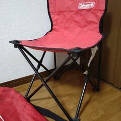 【中古品】Colman コンパクトチェア　折りたたみ　赤