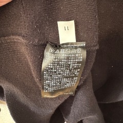 スムースコットンリラックスクルーセーター 黒　レディース Lの画像