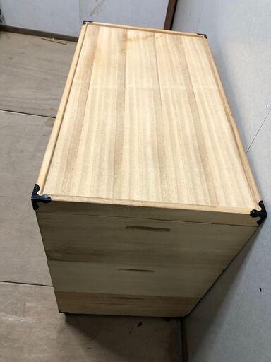 総桐収納ケース3段 総桐雛人形収納ケース3段 キャスター付き 250108-9