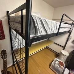 シングルベッド下机付き(マットレス無し)