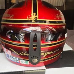 沖縄限定　ヤールーヘルメット限定カラーヴィンテージ　赤　青　黒　バイザー付(変更可能)の画像