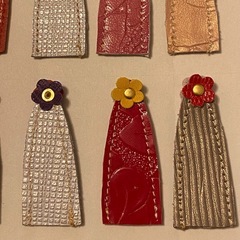 新品 未使用 本革 手作り 鉛筆キャップ 10個セット ハンドメイドの画像