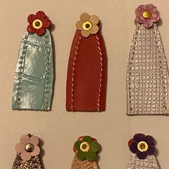 新品 未使用 本革 手作り 鉛筆キャップ 10個セット ハンドメイドの画像