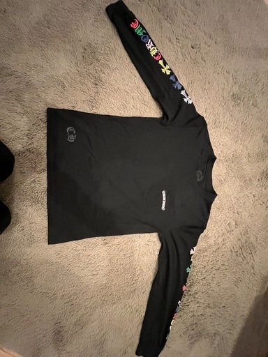 クロムハーツ マルチカラー セメタリークロス プリント ロンT