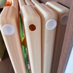 ベビーサークル◎知育玩具付き◎ オレンジ・緑・白の画像